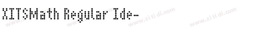 XITSMath Regular Ide字体转换